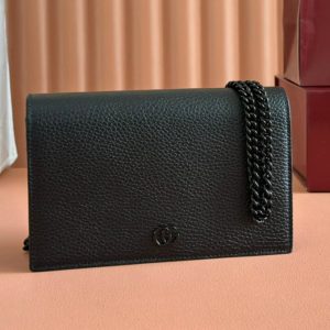 img_89648692_20250607_i1749295827_3802_0_jpg Gucci Marmont Chain Wallet Black Leather 255321