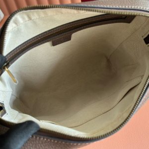 Gucci Ophidia GG Small Messenger Bag Ebony Brown Canvas Leather