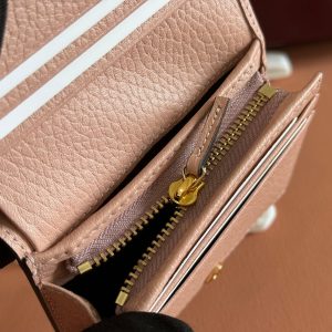 Gucci Marmont Wallet Beige mix Pink Canvas Leather 255233