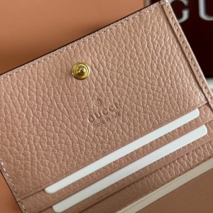 Gucci Marmont Wallet Beige mix Pink Canvas Leather 255233