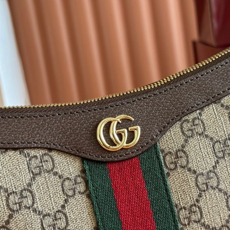 Gucci Ophidia 26cm Bag Ebony Brown Canvas 255298