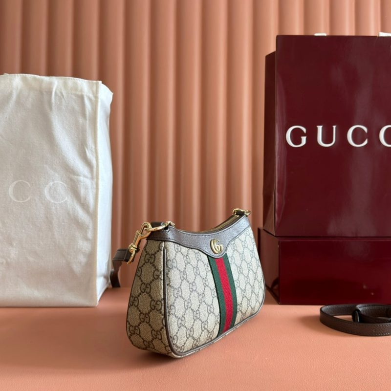 Gucci Ophidia 26cm Bag Ebony Brown Canvas 255298