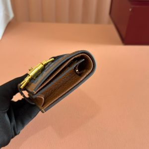 Gucci Jackie Wallet Blue Brown Canvas Leather 255172