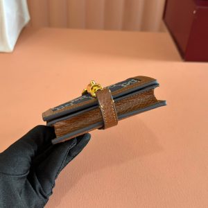 Gucci Jackie Wallet Blue Brown Canvas Leather 255172