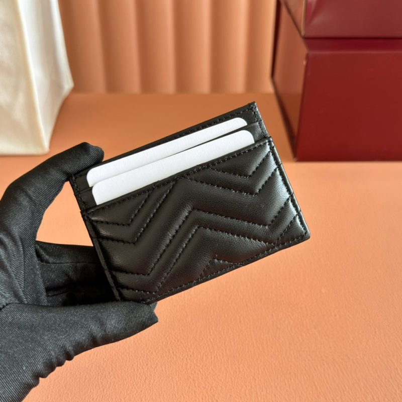 Gucci Marmont Card Wallet Black Calfskin 254958