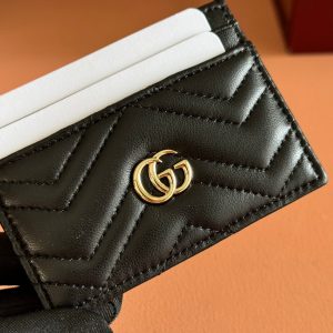 Gucci Marmont Card Wallet Black Calfskin 254958