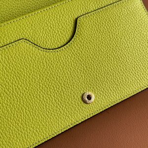 Gucci Marmont Chain Wallet Ebony mix Light Green Canvas Leather 254942