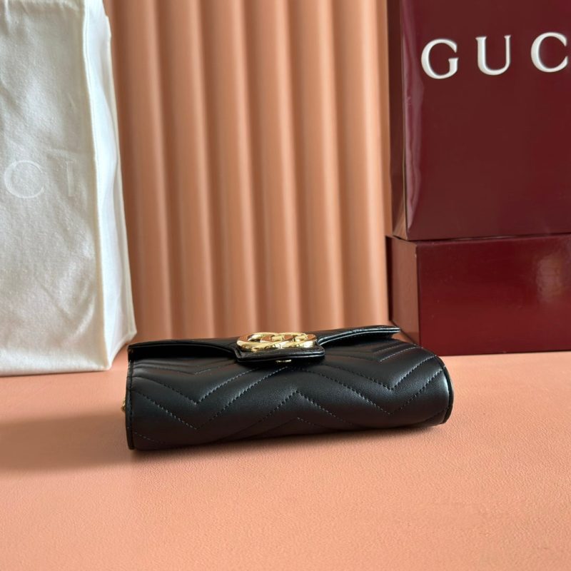img_89648692_20250628_i1751106906_5788_1_jpg Gucci Marmont Chain Wallet Black Cowhide 254966