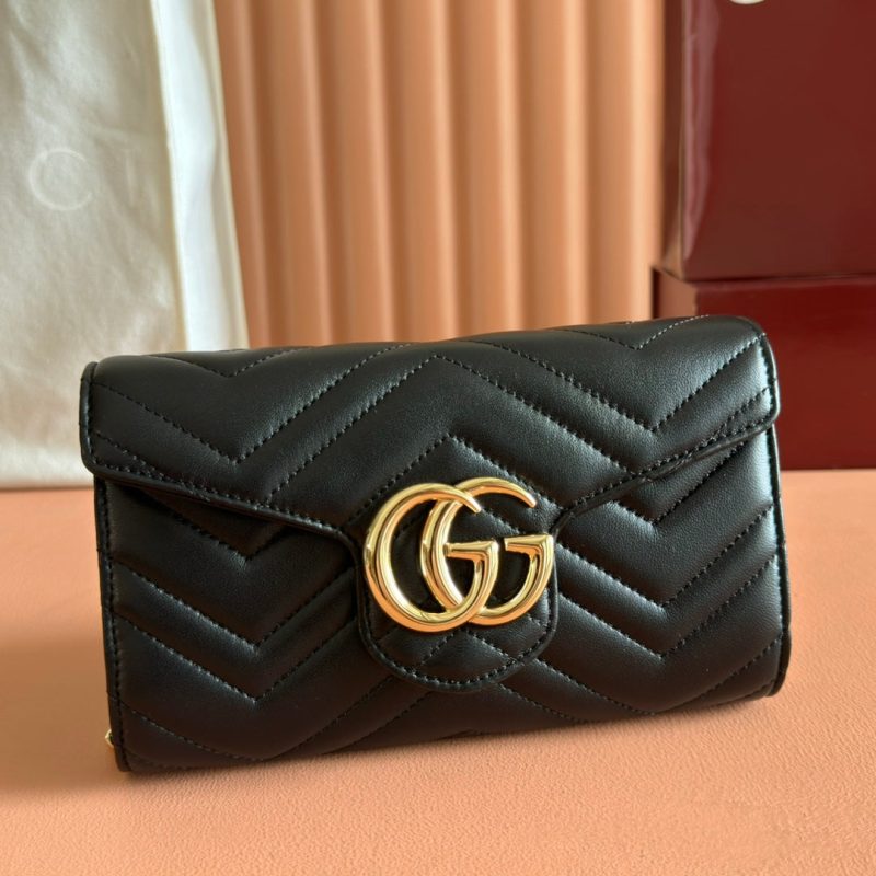 img_89648692_20250628_i1751106906_6763_2_jpg Gucci Marmont Chain Wallet Black Cowhide 254966