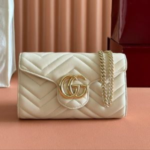 img_89648692_20250628_i1751106958_6088_3_jpg Gucci Marmont Chain Wallet White Cowhide 254967