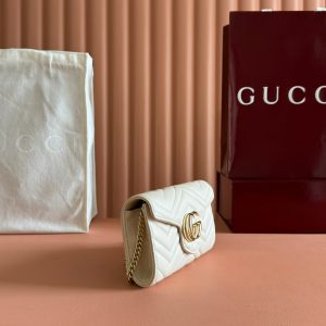 img_89648692_20250628_i1751106958_9117_2_jpg Gucci Marmont Chain Wallet White Cowhide 254967