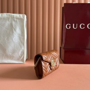 img_89648692_20250628_i1751107122_7866_8_jpg Gucci Marmont Chain Wallet Brown Cowhide 254969