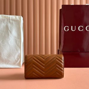 img_89648692_20250628_i1751107122_8144_0_jpg Gucci Marmont Chain Wallet Brown Cowhide 254969