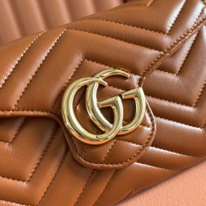 img_89648692_20250628_i1751107122_8781_2_jpg Gucci Marmont Chain Wallet Brown Cowhide 254969