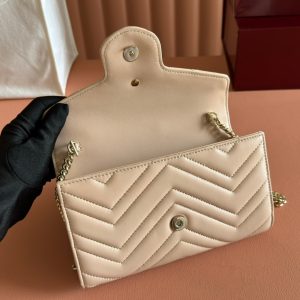 img_89648692_20250628_i1751107248_4769_7_jpg Gucci Marmont Chain Wallet Beige Cowhide 254972