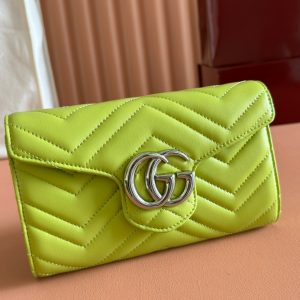 img_89648692_20250628_i1751107269_6372_5_jpg Gucci Marmont Chain Wallet Green Cowhide 254974