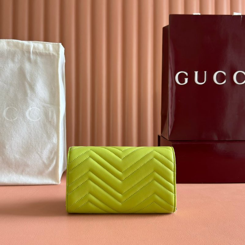 img_89648692_20250628_i1751107269_6800_4_jpg Gucci Marmont Chain Wallet Green Cowhide 254974