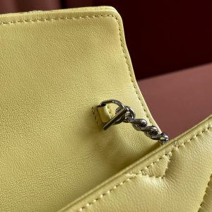 Gucci Marmont Chain Wallet Yellow Cowhide 254973
