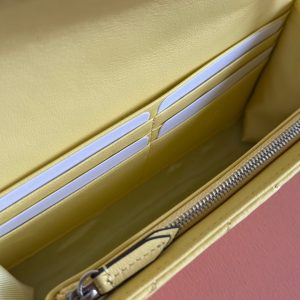 Gucci Marmont Chain Wallet Yellow Cowhide 254973