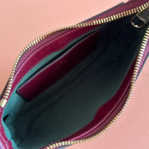 GG Ophidia Mini Shoulder Bag Red Beige Brown Leather Canvas