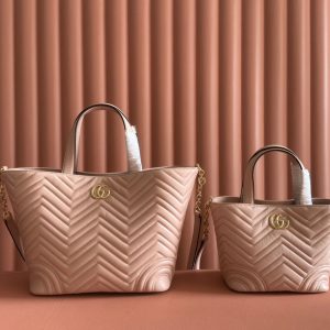 GG 2025 Marmont Tote Bag Pink Sheepskin