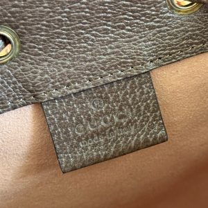 GG Ophidia Mini Bucket Bag Beige Brown Canvas Leather