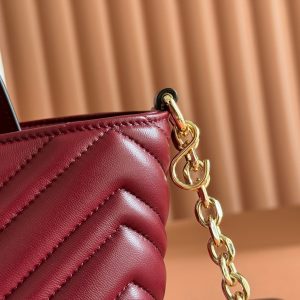 GG 2025 Marmont Tote Bag 29cm Rosso Ancora Red Sheepskin 273627