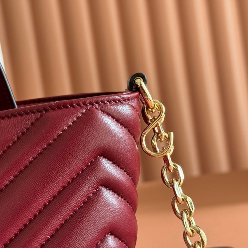 GG 2025 Marmont Tote Bag 29cm Rosso Ancora Red Sheepskin 273627