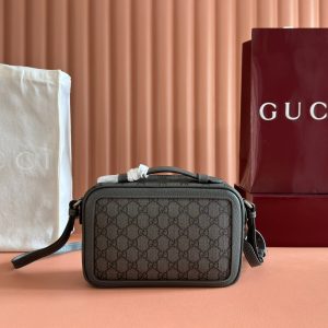 GG Ophidia Small Crossbody Bag Dusty Blue  GG Monogram Fabric 272073