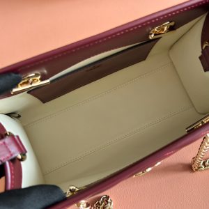 GG Marmont Matelasse Tote Burgundy Leather 271806