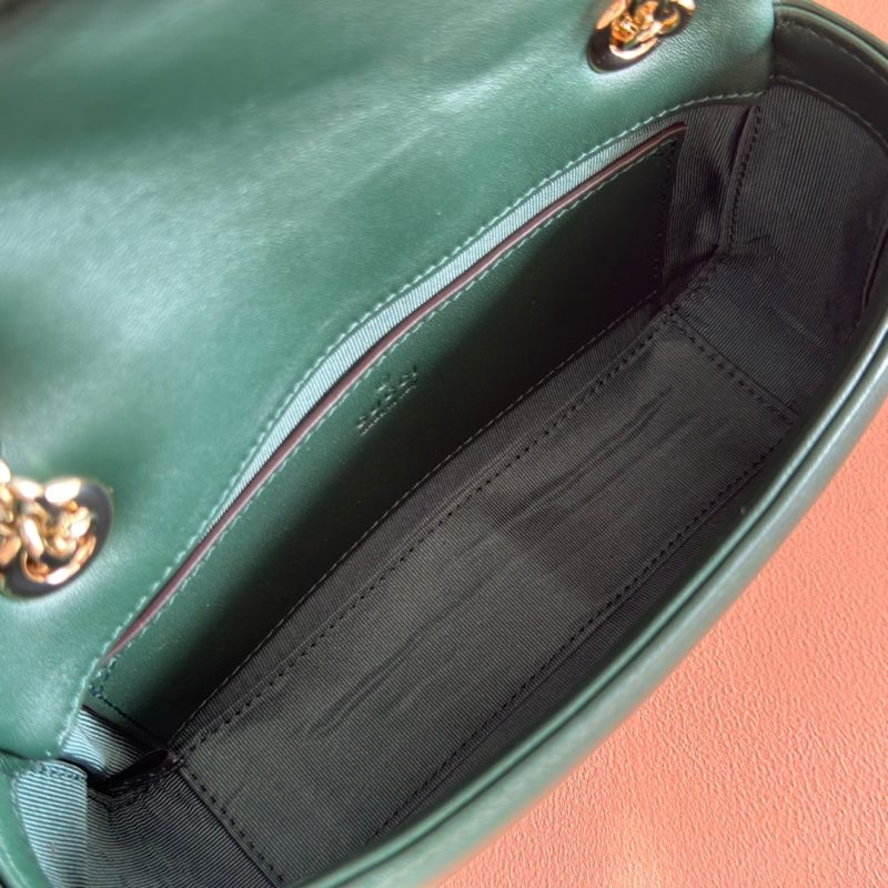 Gucci Marmont Bag 22 Dark Green Lambskin Gold Hardware 271792