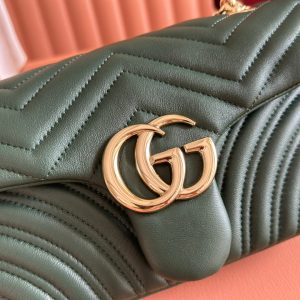 img_89648692_20251028_i1761644395_3589_2_jpg Gucci Marmont Bag 26 Dark Green Lambskin Gold Hardware 271793