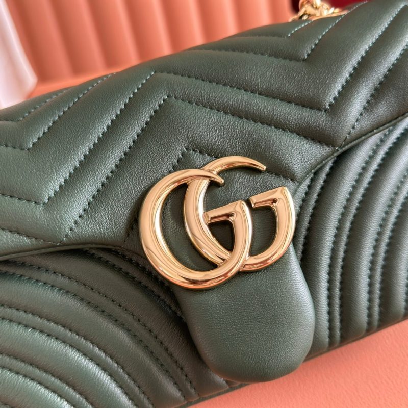img_89648692_20251028_i1761644395_3589_2_jpg Gucci Marmont Bag 26 Dark Green Lambskin Gold Hardware 271793