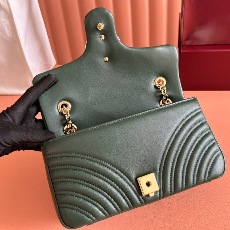 img_89648692_20251028_i1761644395_7531_6_jpg Gucci Marmont Bag 26 Dark Green Lambskin Gold Hardware 271793