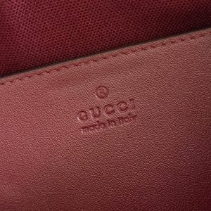 GG Ophidia Crystals Small Boston Bag 21cm Burgundy Canvas