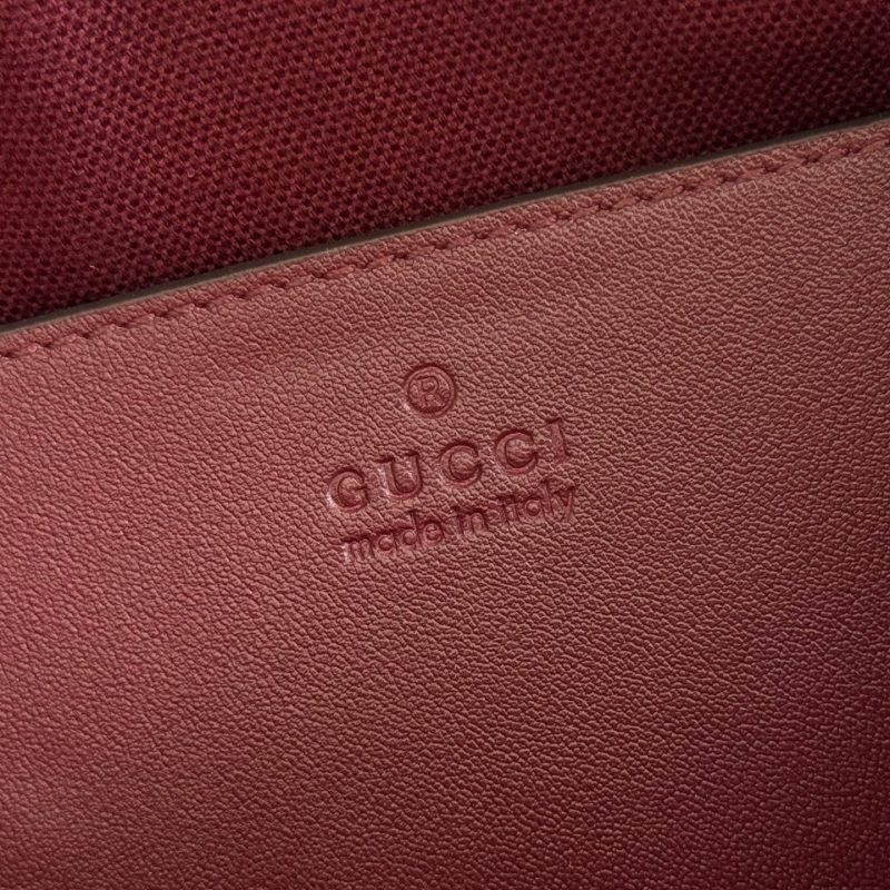 GG Ophidia Crystals Small Boston Bag 21cm Burgundy Canvas