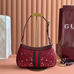 img_89648692_20251223_i1766487035290_3808_0_1_jpg GG Ophidia Crystals Small Shoulder Bag 26cm Burgundy Canvas