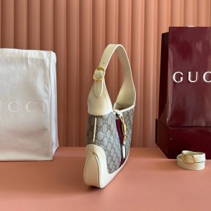 img_89648692_20260110_i1768040974511_3353_0_2_jpg GG Jackie 1961 Small Shoulder Bag Beige Brown Calfskin Canvas 280970