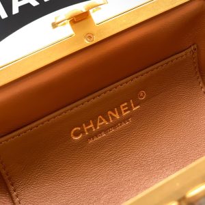 Chanel 2026 Pearl Clutch Brown Gold Lambskin 321879