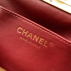 Chanel 2026 Pearl Clutch Burgundy Gold Lambskin 321878