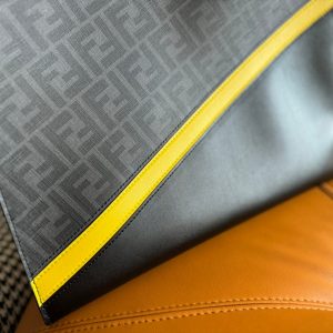 FendiI 38 BAG FF MONOGRAM FF BLACK CALFSKIN WITH STRAP