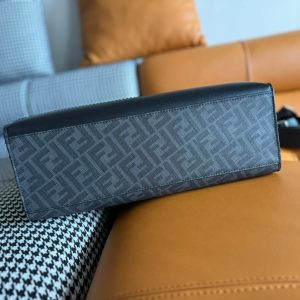 FendiI 38 BAG FF MONOGRAM FF BLACK CALFSKIN WITH STRAP