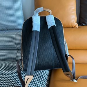 FendiI 44 MINI BACKPACK IN CAMEL BROWN MONOGRAM JACQUARD FABRIC AND CALFSKIN