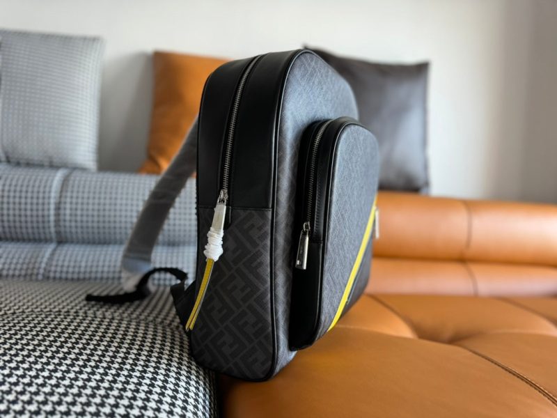 img_9e3257fd_20231201_i1701407910_2362_1_jpg FendiI 44 MINI BACKPACK IN BLACK MONOGRAM JACQUARD FABRIC AND CALFSKIN