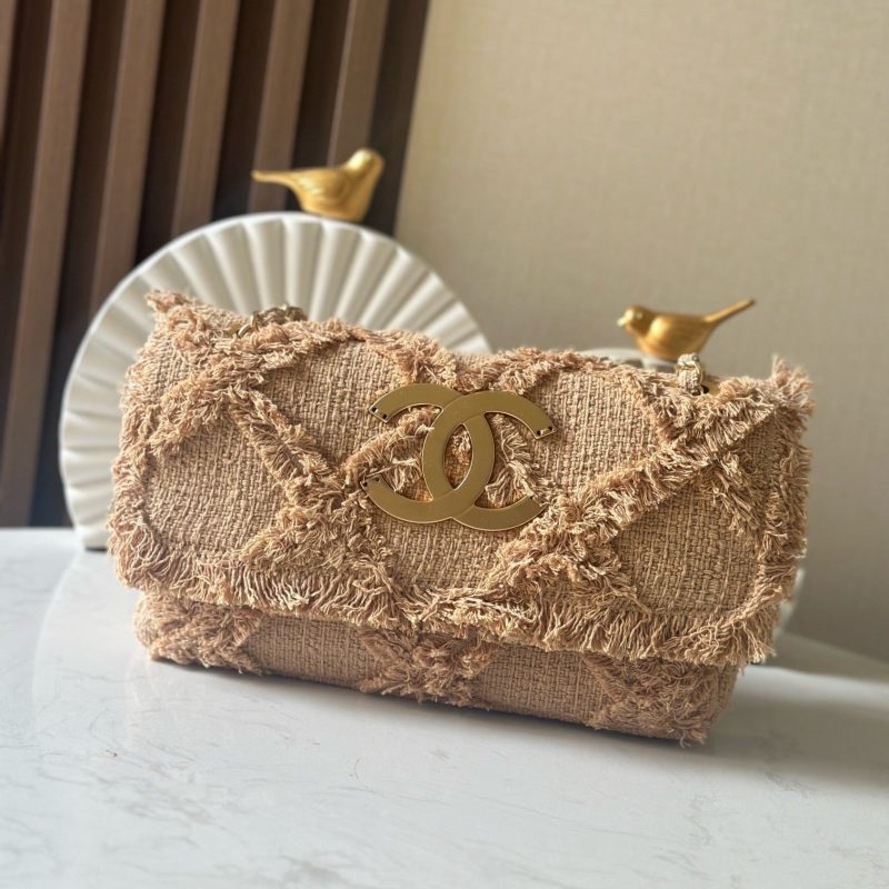 img_a5af95f4_20250403_i1743670726808_1486_0_0_jpg CC Nature Flap Bag 27cm Beige Tweed 275480