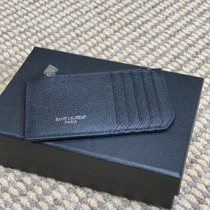 YSL Zip Card Case Cowhide