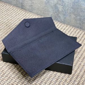 YSL 22s Uptown Pouch Clutch Bag Black Cowhide GHW