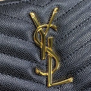 YSL Zippy Long Wallet Black Caviar Cowhide GHW