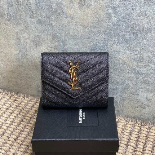 img_aed707d3_20240429_a1714370516028_8383_jpg YSL Compact Flap Cassendre Wallet 10cm Black Leather GHW