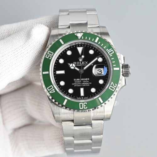 Rolex Submariner 41mm Silver Green Black Dial